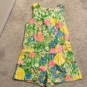 Lily Pulitzer Women’s  Floral Print Green Cotton Romper - Multicolor